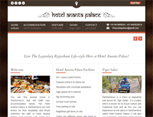 Tablet Screenshot of hotelanantapalace.com
